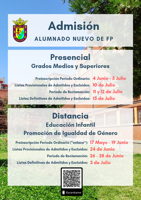 Admisión redimensionar