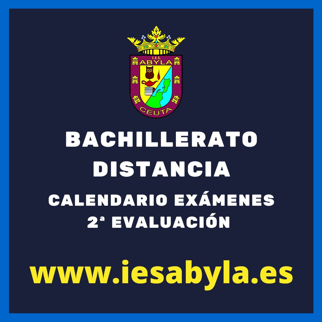 Calendario examenes DISTANCIA 2