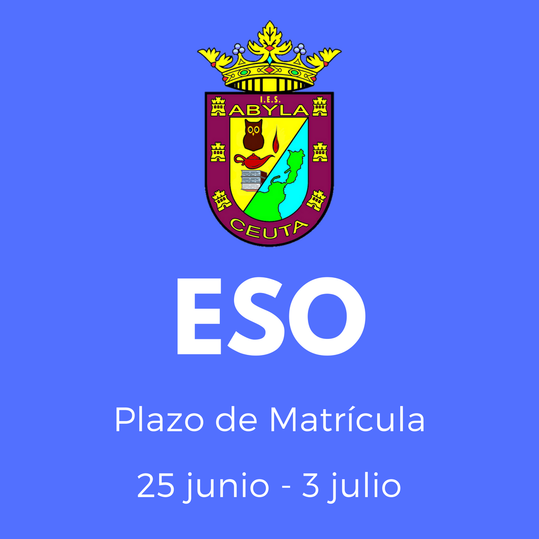 Plazo Matrícula ESO