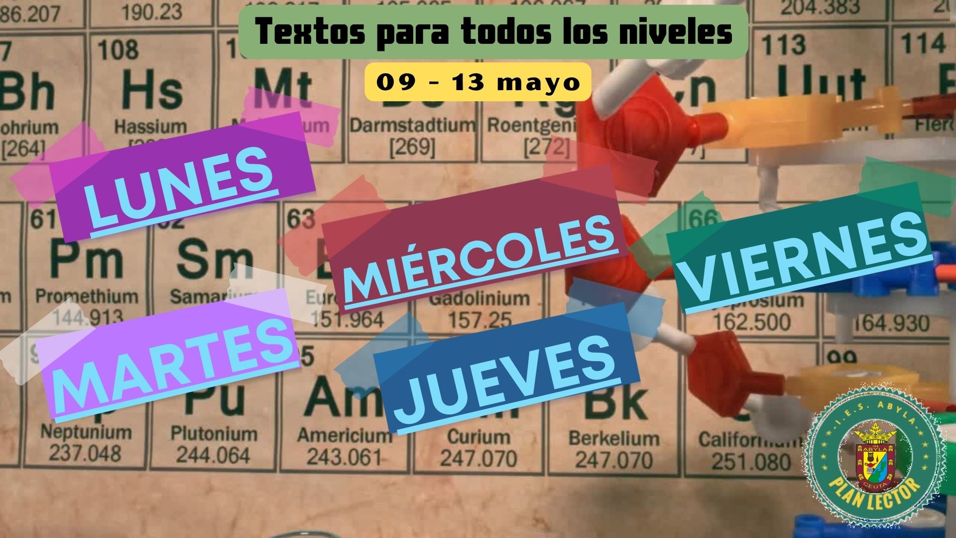 Todos los niveles. Semana de Fisica y Quimica 9 13 de mayo