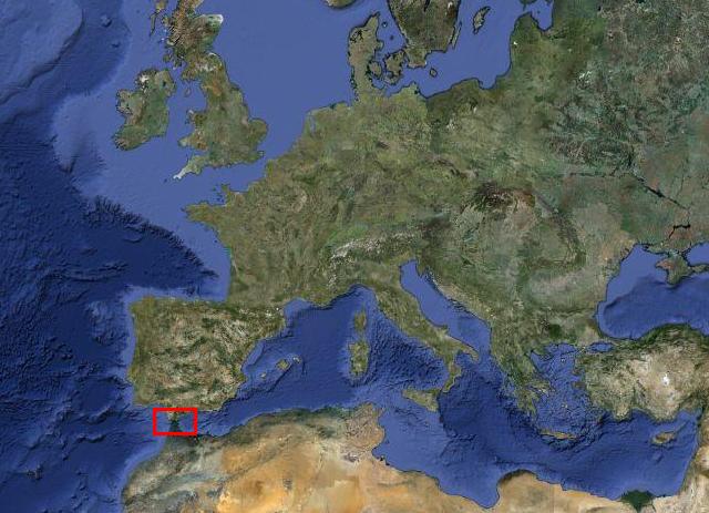 Mar Mediterráneo desde satélite
