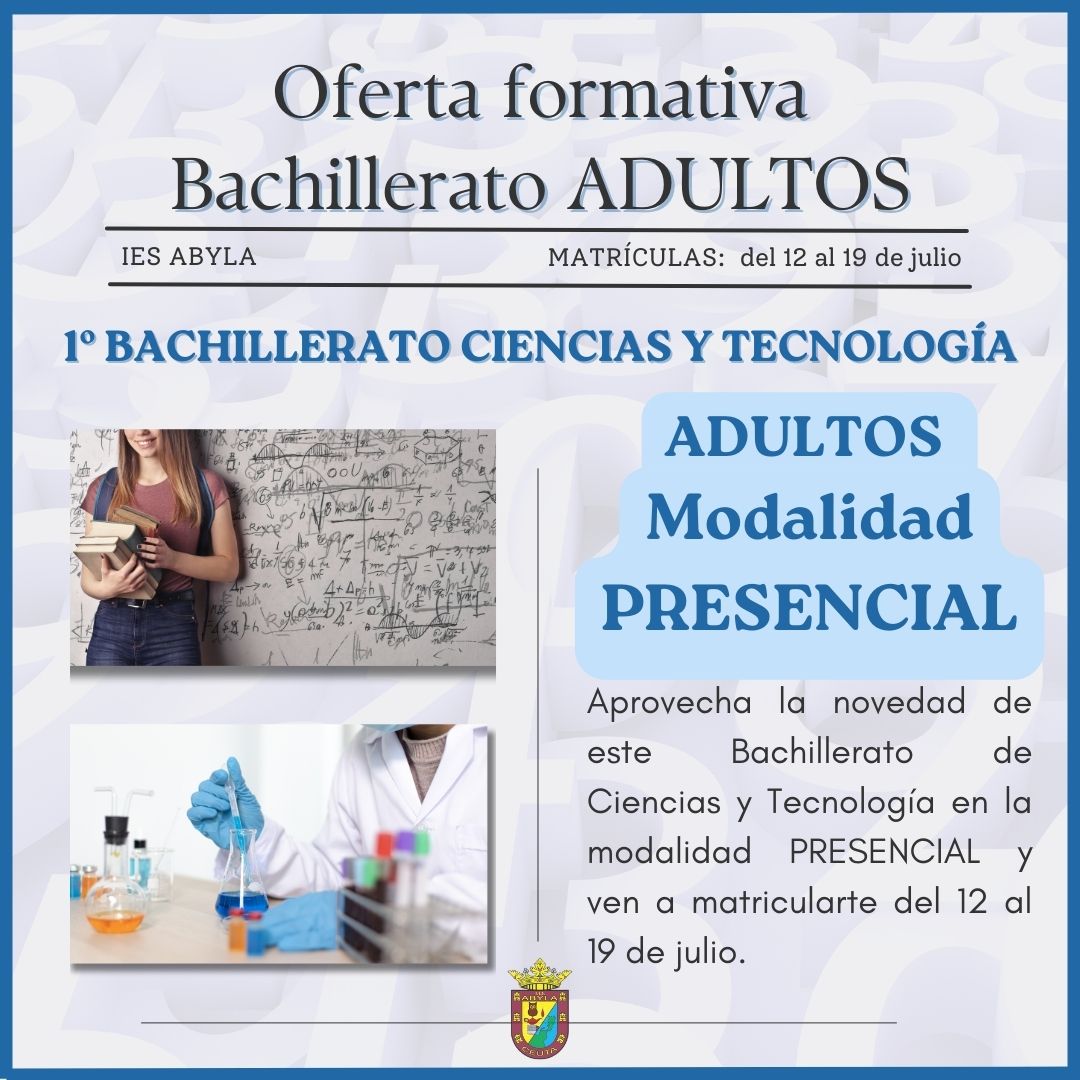 Anuncio Bach Ciencias Presencial ADULTOS