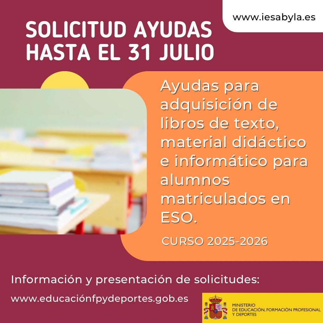 Ayudas libros 2025